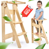 Zusammenklappbarer Lernturm aus Holz